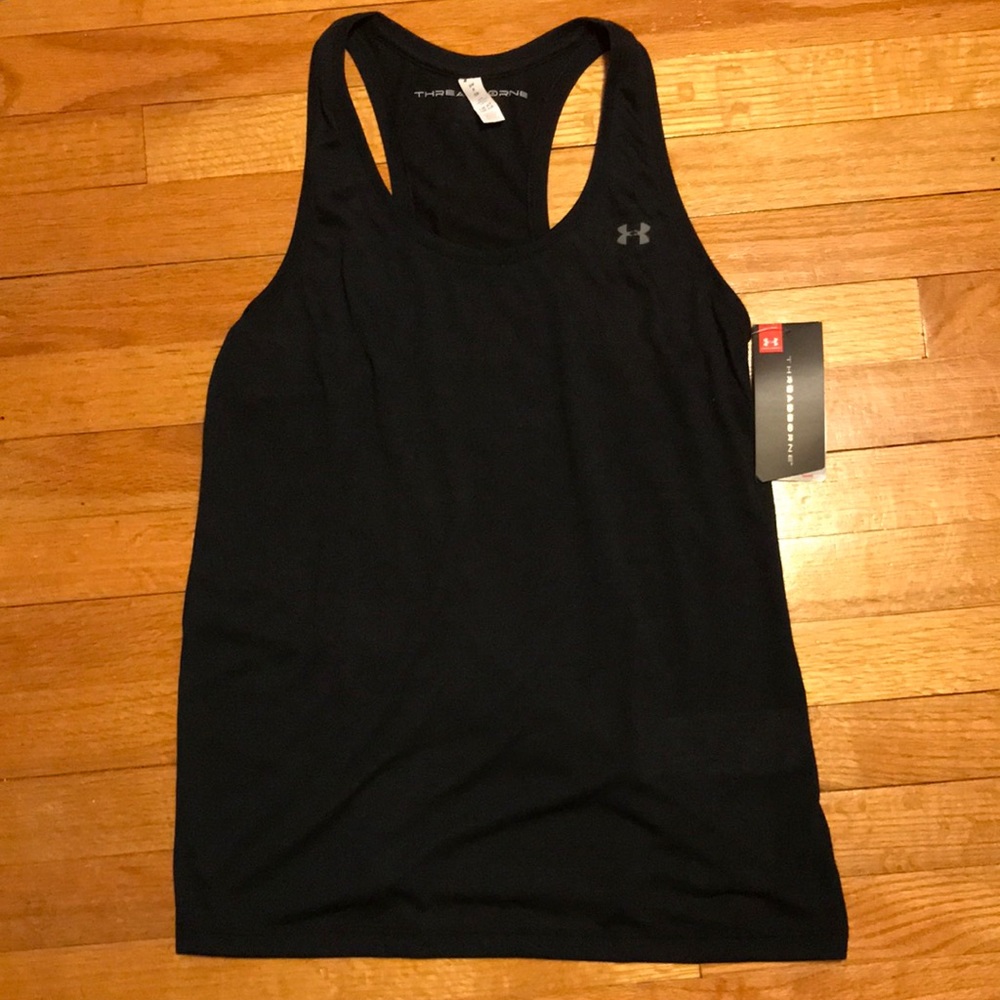 NWT Under Armour Sz S Black Racerback Threadborne
